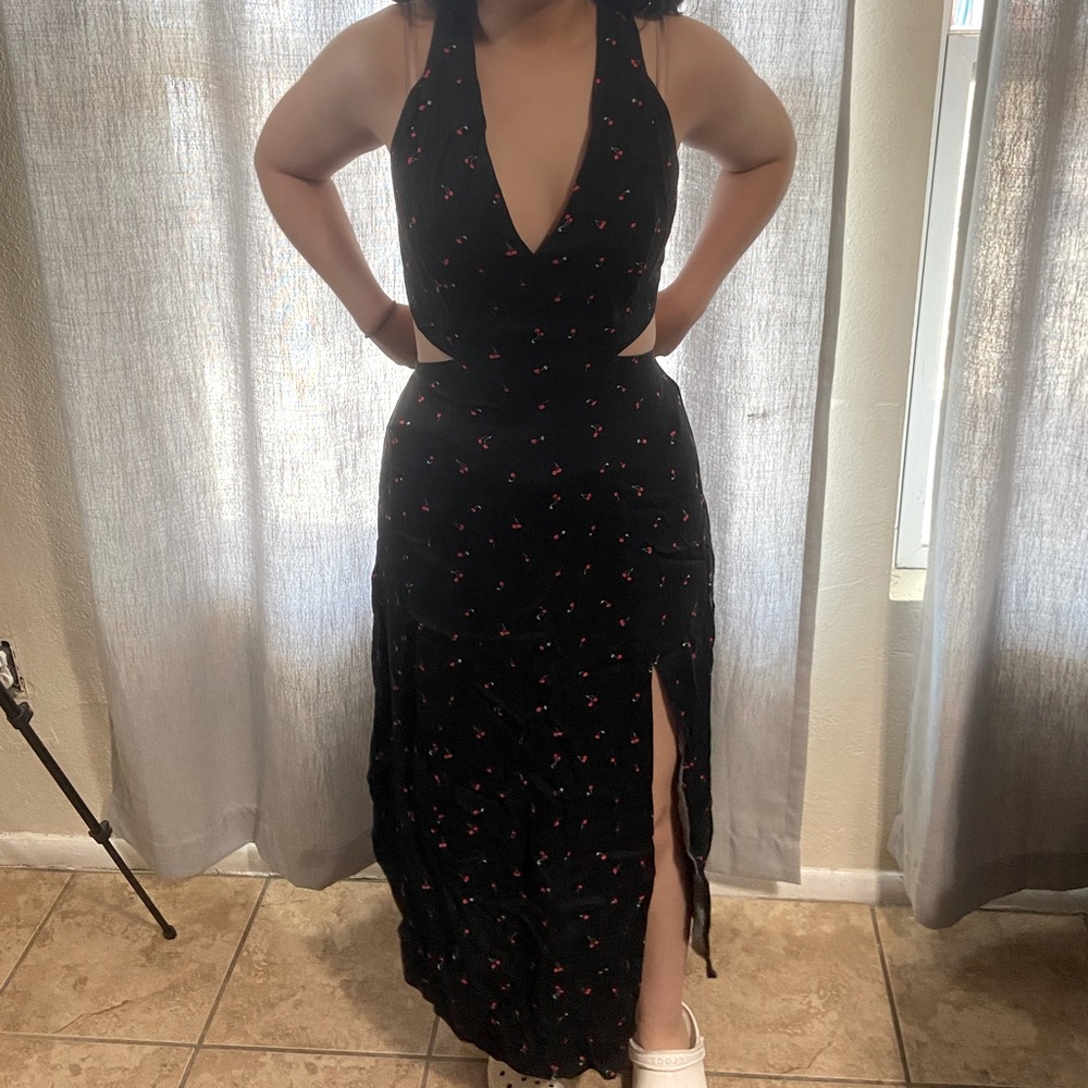 Cherry slit dress